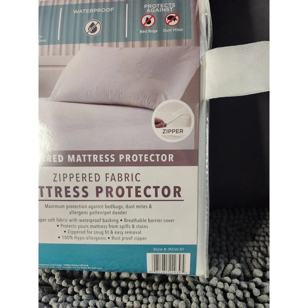 Sultan's Zippered‎ FABRIC Mattress Cover Waterproof Bug Free KING SIZE~NEW!